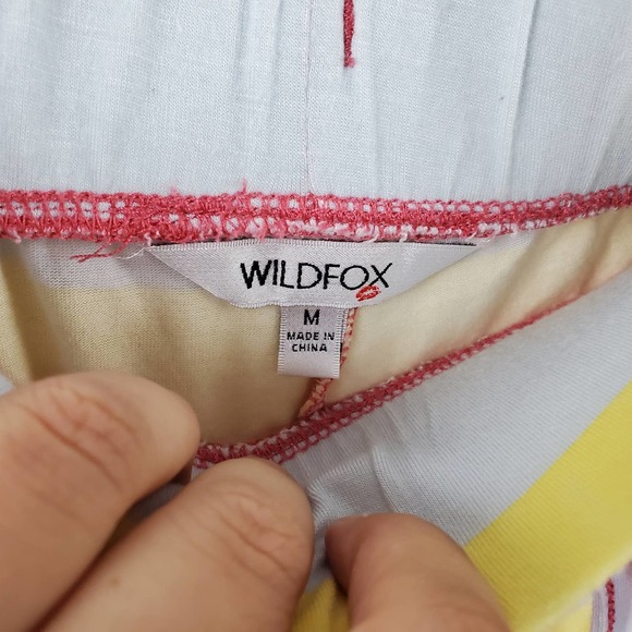 Wildfox Sorbet Striped Lightweight Drawstring Shorts Womens Size Medium - Picture 5 of 9